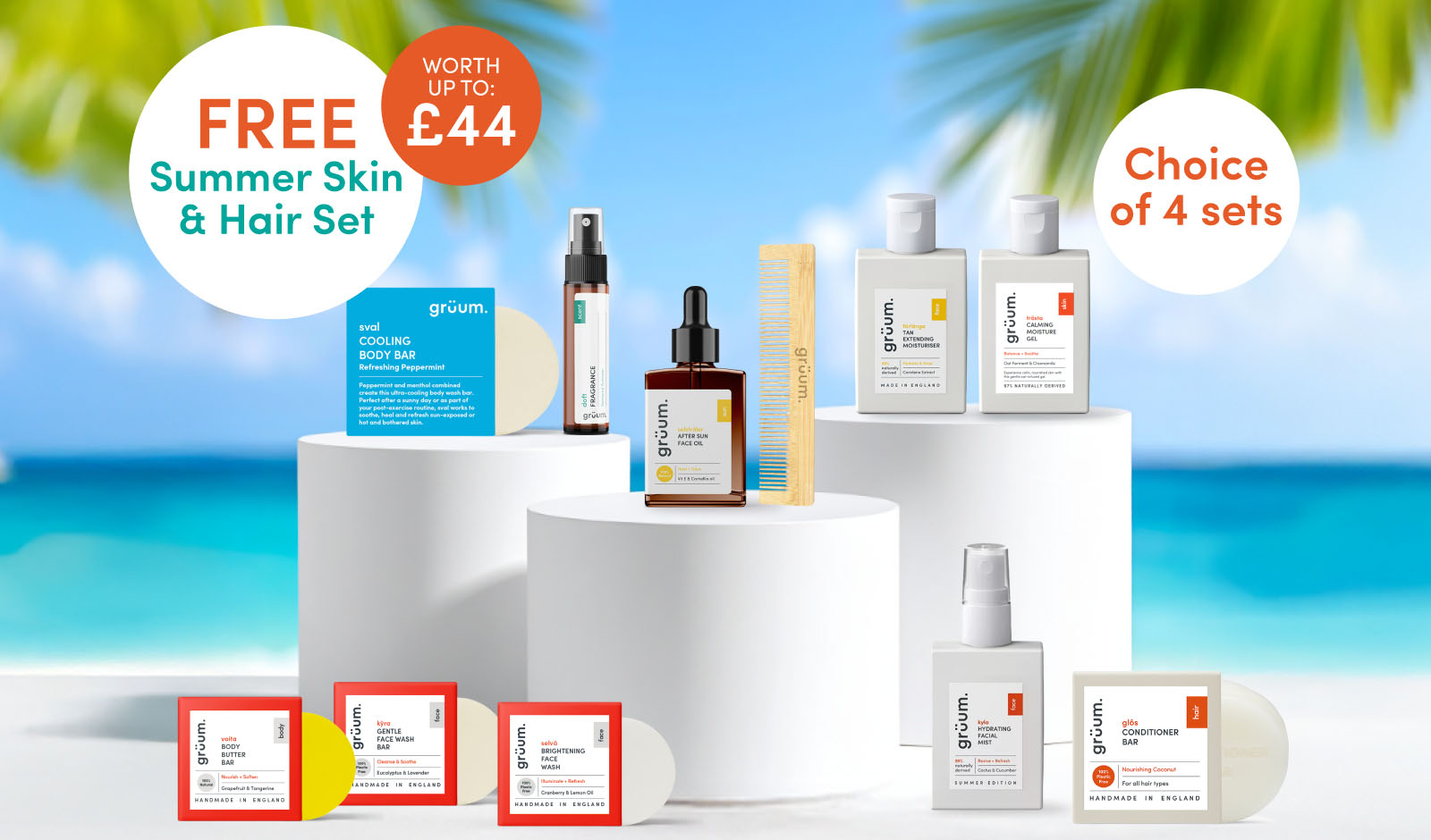 Free Summer Skin and Hair Set Worth up to £44
