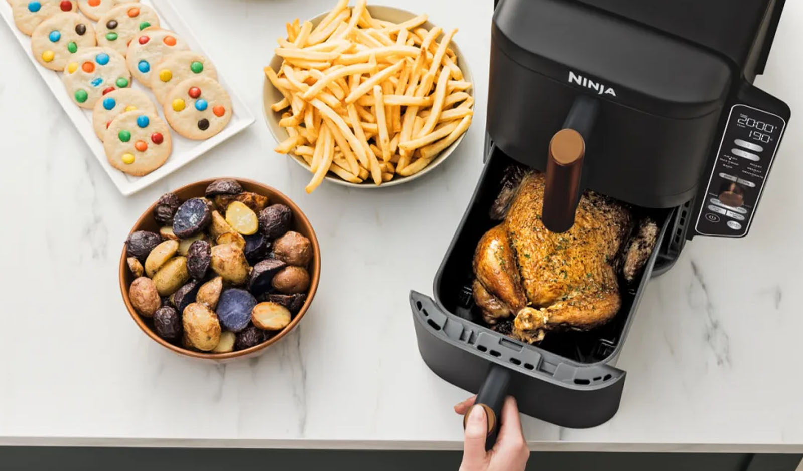 Save Over £50 Ninja Deluxe Black & Copper Double Stack XL 2-Drawer Air Fryer + Extra £20 off